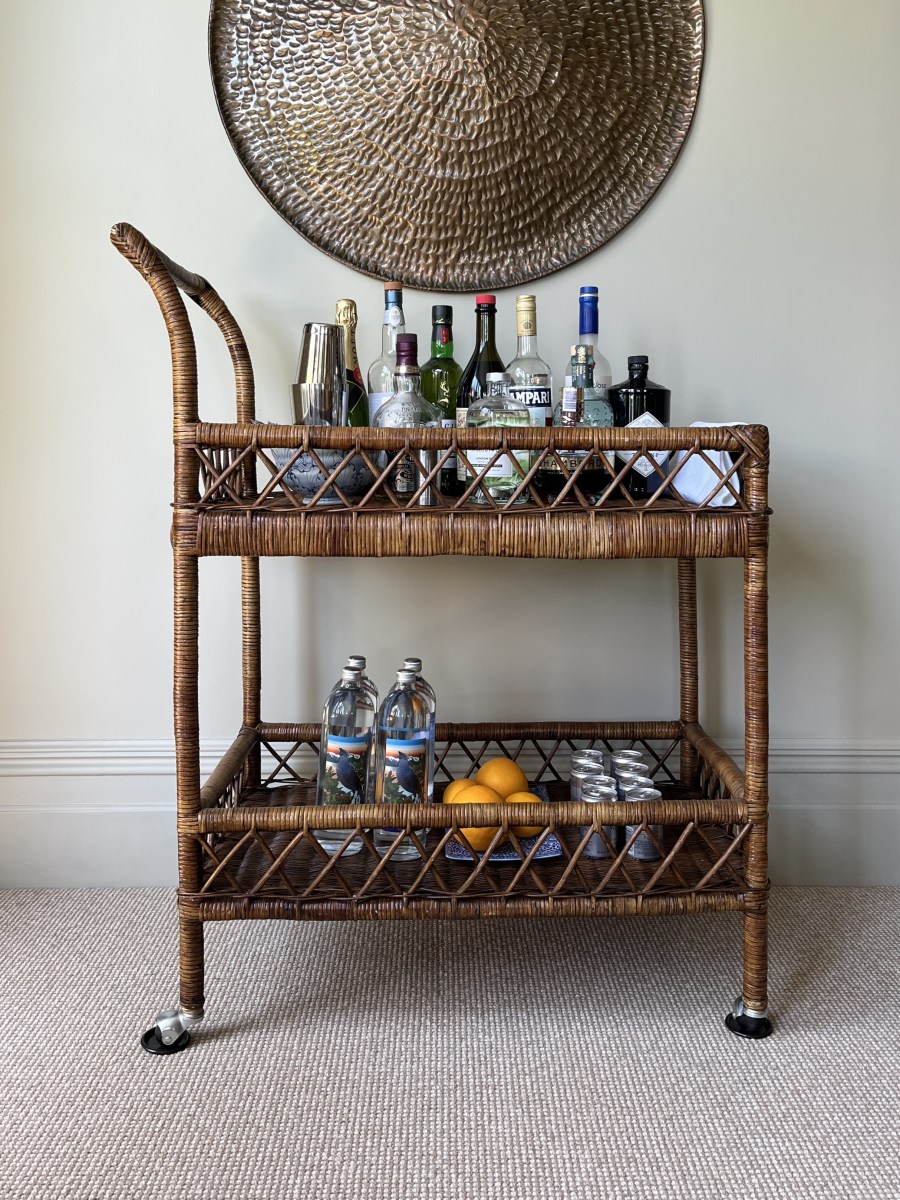 rattan cart