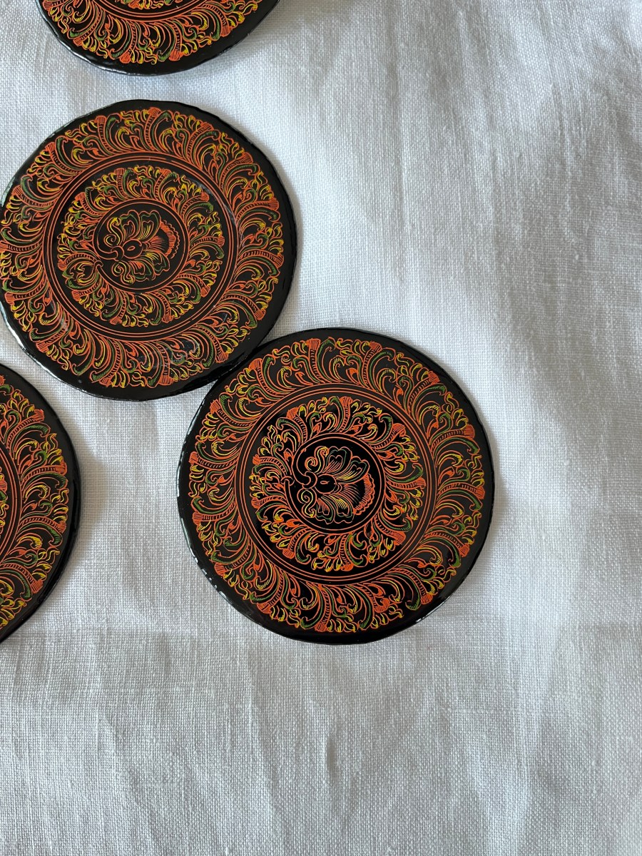 lacquered coasters