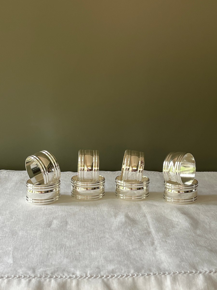 chrome napkin rings